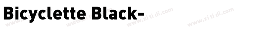 Bicyclette Black字体转换